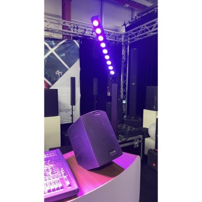 Pole Led color - Pack 4 Mastros de iluminação led - RGBWA-UV - Bateria - IP20 - Com Flightcase