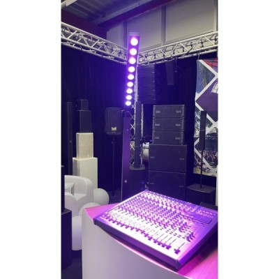  Pole Led color - Pack 4 Mastros de iluminação led - RGBWA-UV - Bateria - IP20 - Com Flightcase