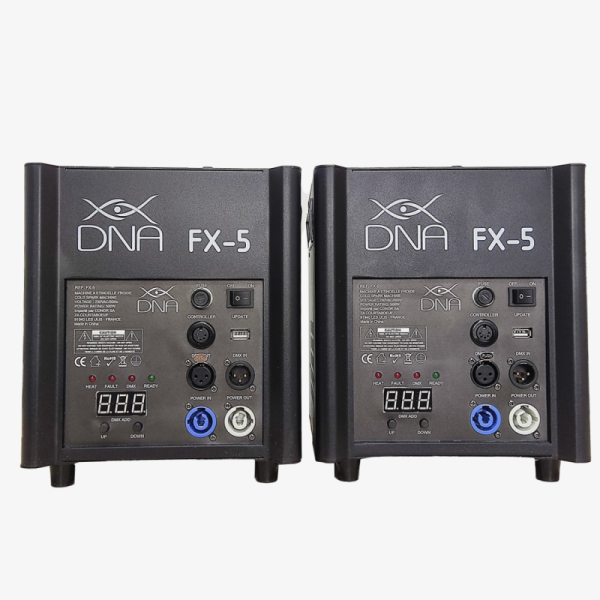 FX5 PACK - Pack 2 Machines à étincelles FX5 - Hauteur 2 à 5 mètres - Avec Flightcase