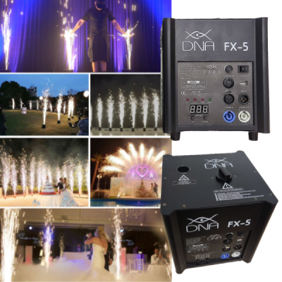  FX5 PACK - Pack 2 Máquinas de faíscas FX5 - Altura 2 a 5 metros - Com Flightcase