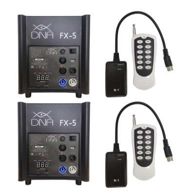  FX5 PACK - Pack 2 Máquinas de faíscas FX5 - Altura 2 a 5 metros - Com Flightcase