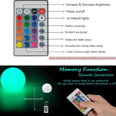  LED BALL 20 - Bola 20cm led