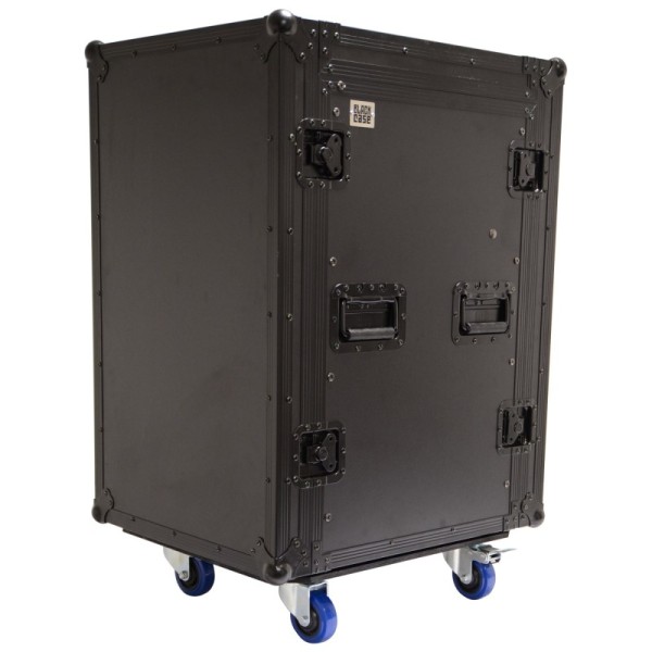 BC1610 - Régie mobile Pro 16U avec roues - Avec plan inclinable 10U - Full Black