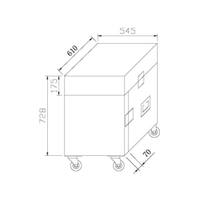  BC12ML - Regie móvel Pro 12U com rodas - Com plano inclinado mixer 10U - Espaço Laptop - Full Black