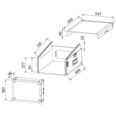 BC6UC - Regie Pro 6U Combo - Com plano inclinado mixer 10U - Full Black