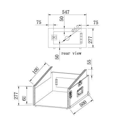  BC6UC - Regie Pro 6U Combo - Com plano inclinado mixer 10U - Full Black