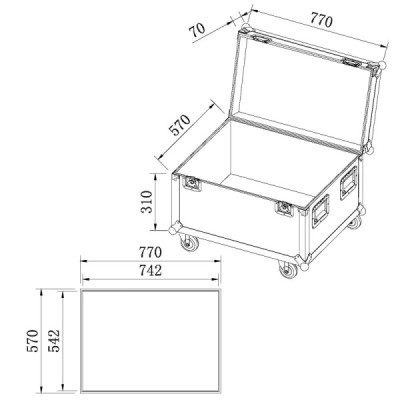  BCFRL - Malão de transporte multiusos - Tamanho L - Full Black