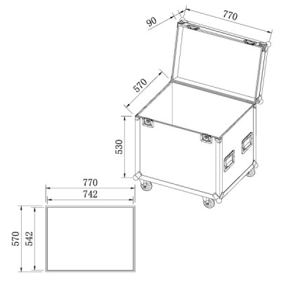  BCFRX - Malão de transporte multiusos - Tamanho XL - Full Black