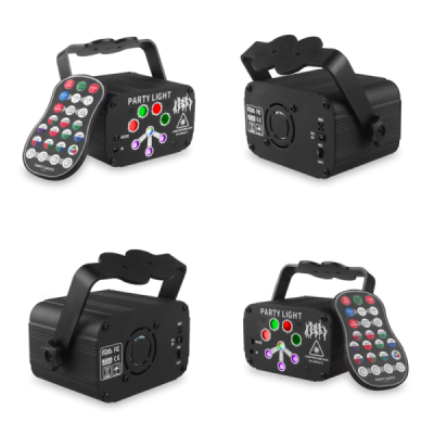  PartyLight - Efeito de luz led RGB / Laser / UV