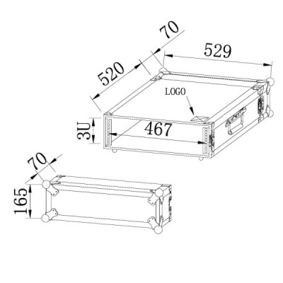  BC3U - Rack Pro 3U - Full Black